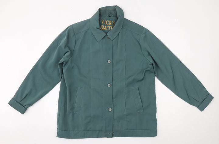 Vicky Smith Womens Green   Overcoat Coat Size 16