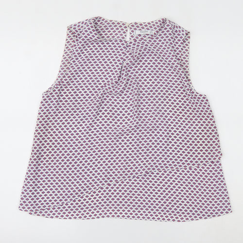 Mango Womens Multicoloured Geometric  Basic Tank Size S