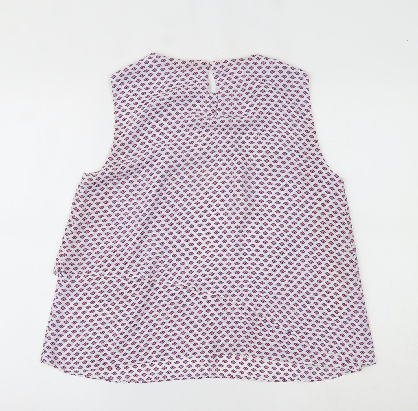 Mango Womens Multicoloured Geometric  Basic Tank Size S