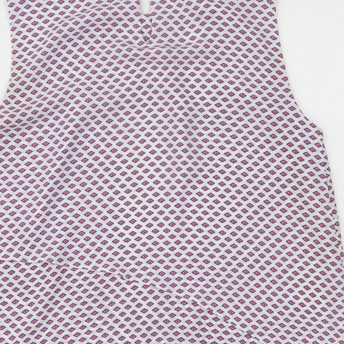Mango Womens Multicoloured Geometric  Basic Tank Size S