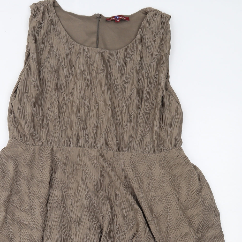 Uttam London Womens Beige   Fit & Flare  Size M