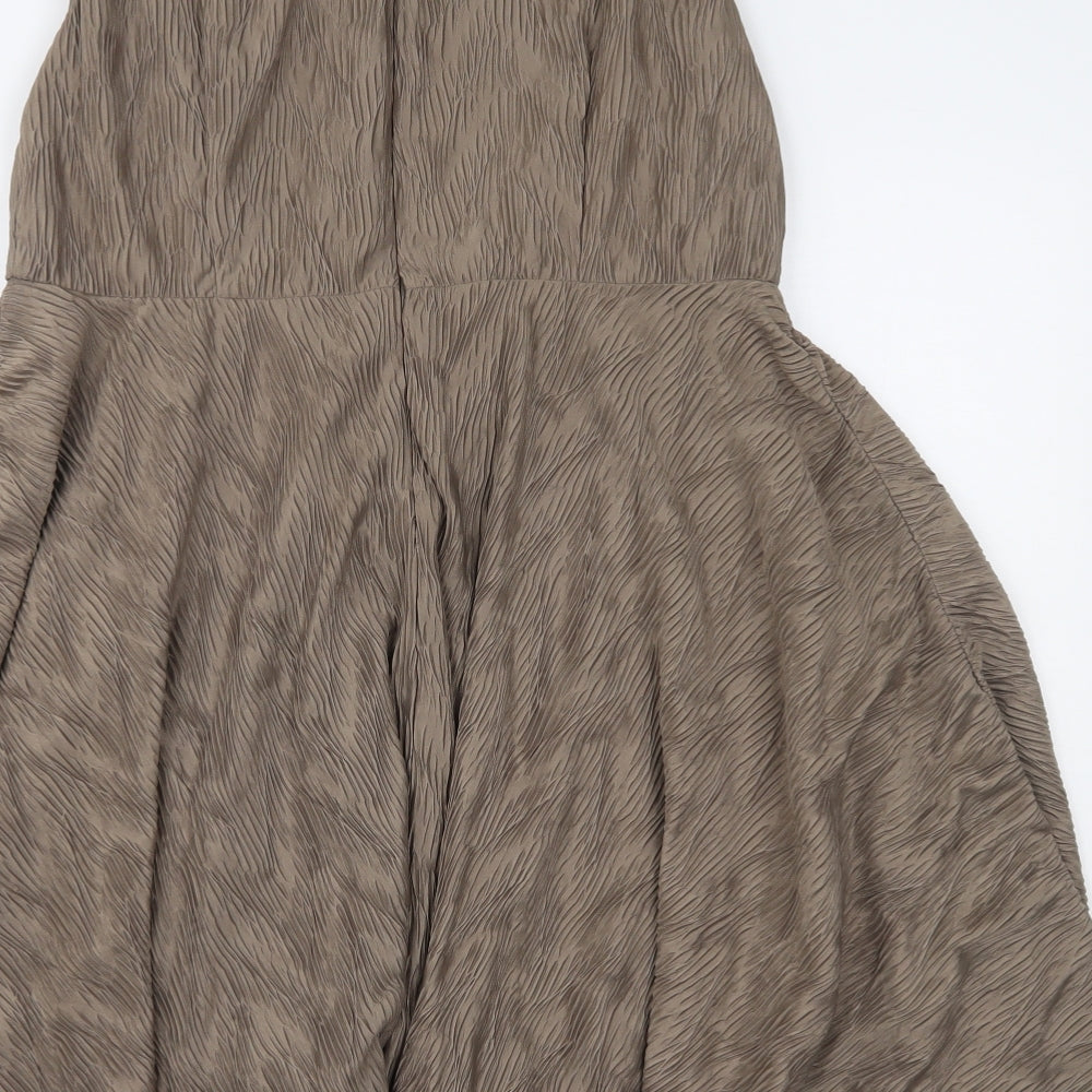 Uttam London Womens Beige   Fit & Flare  Size M