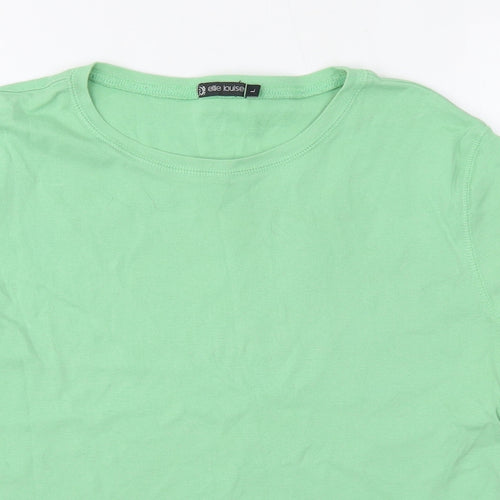 Elle Louise Womens Green   Basic T-Shirt Size L