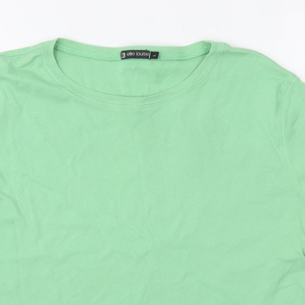 Elle Louise Womens Green   Basic T-Shirt Size L