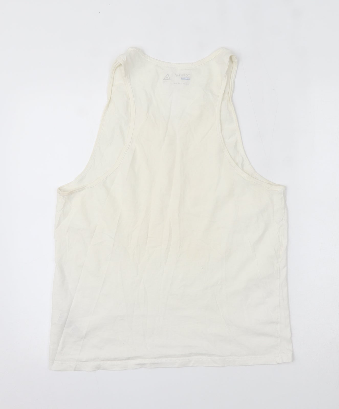 Topman Mens Ivory   Basic Tank Size M