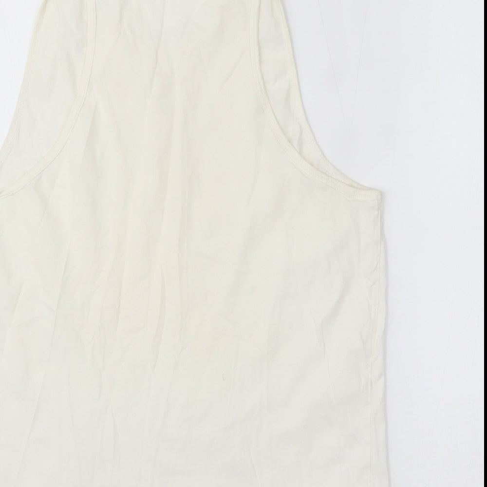 Topman Mens Ivory   Basic Tank Size M