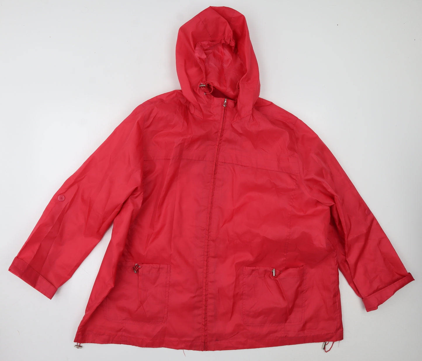 BEING CASUAL Womens Pink   Rain Coat Coat Size 28