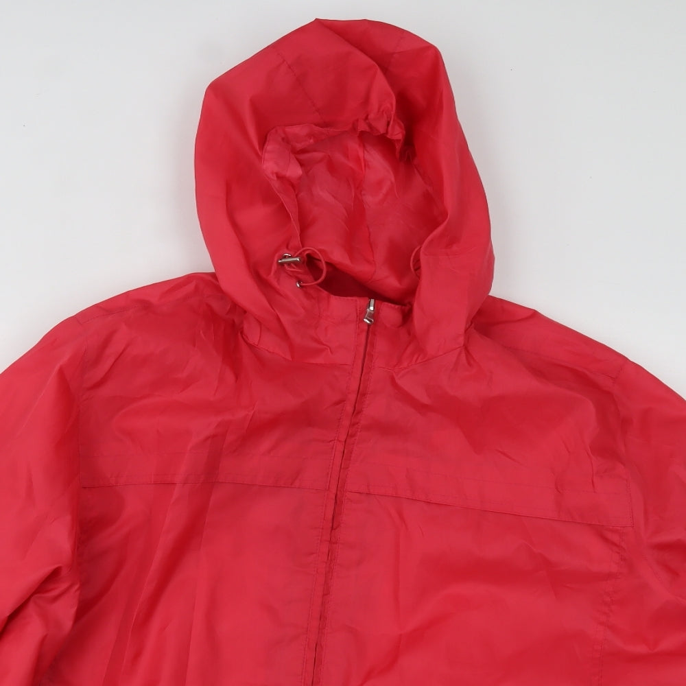 BEING CASUAL Womens Pink   Rain Coat Coat Size 28