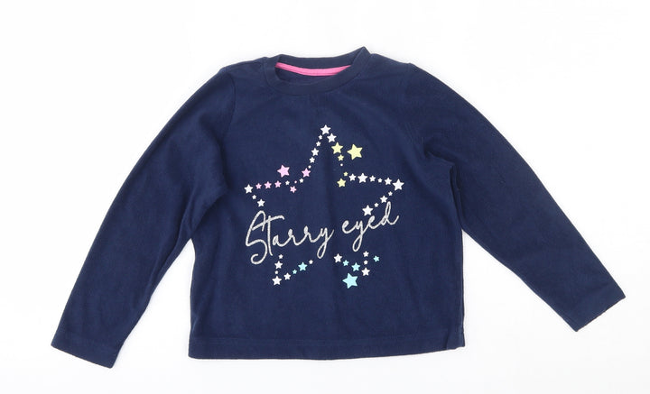 Matalan Girls Blue Pullover Jumper Size 5 Years