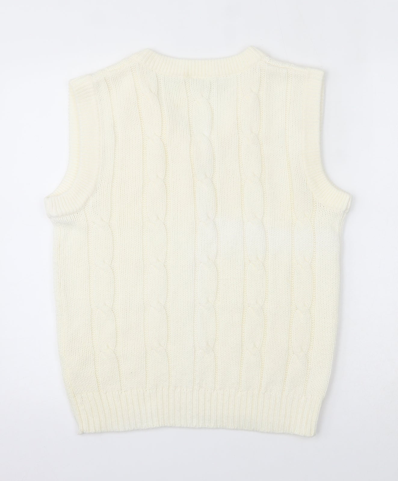 Patrick Mens Ivory   Vest Jumper Size M