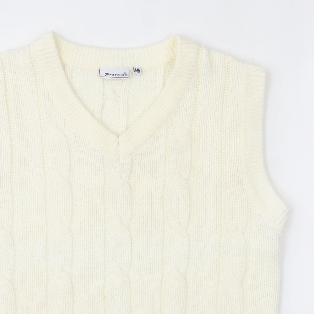 Patrick Mens Ivory   Vest Jumper Size M