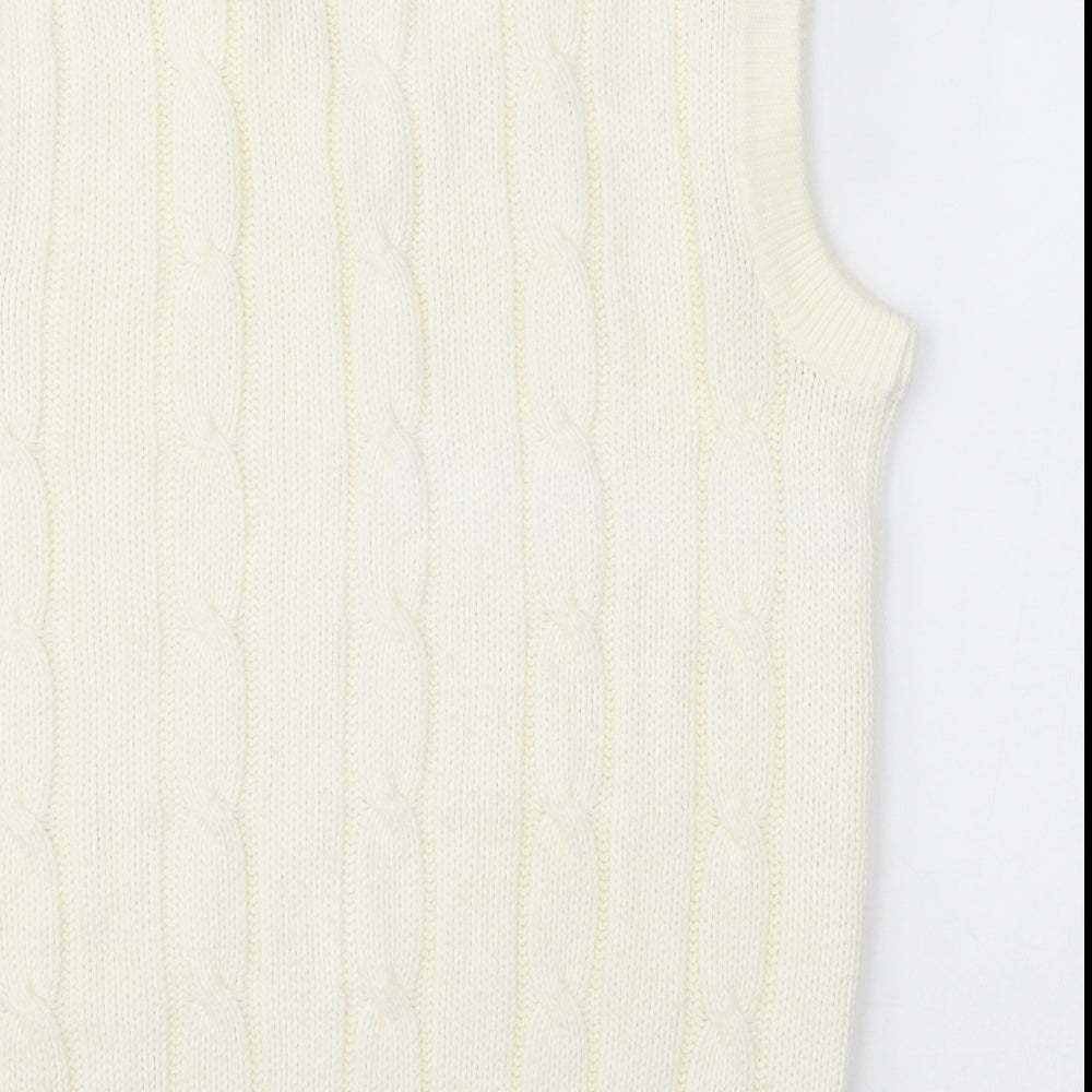 Patrick Mens Ivory   Vest Jumper Size M