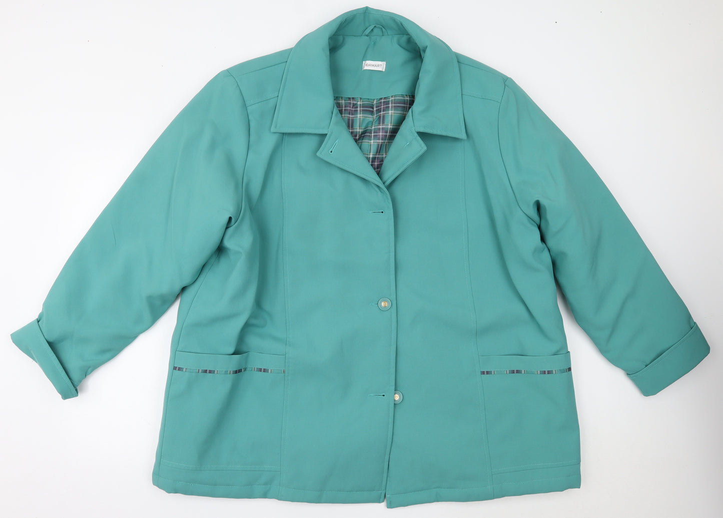 Damart Womens Green   Overcoat Coat Size 26