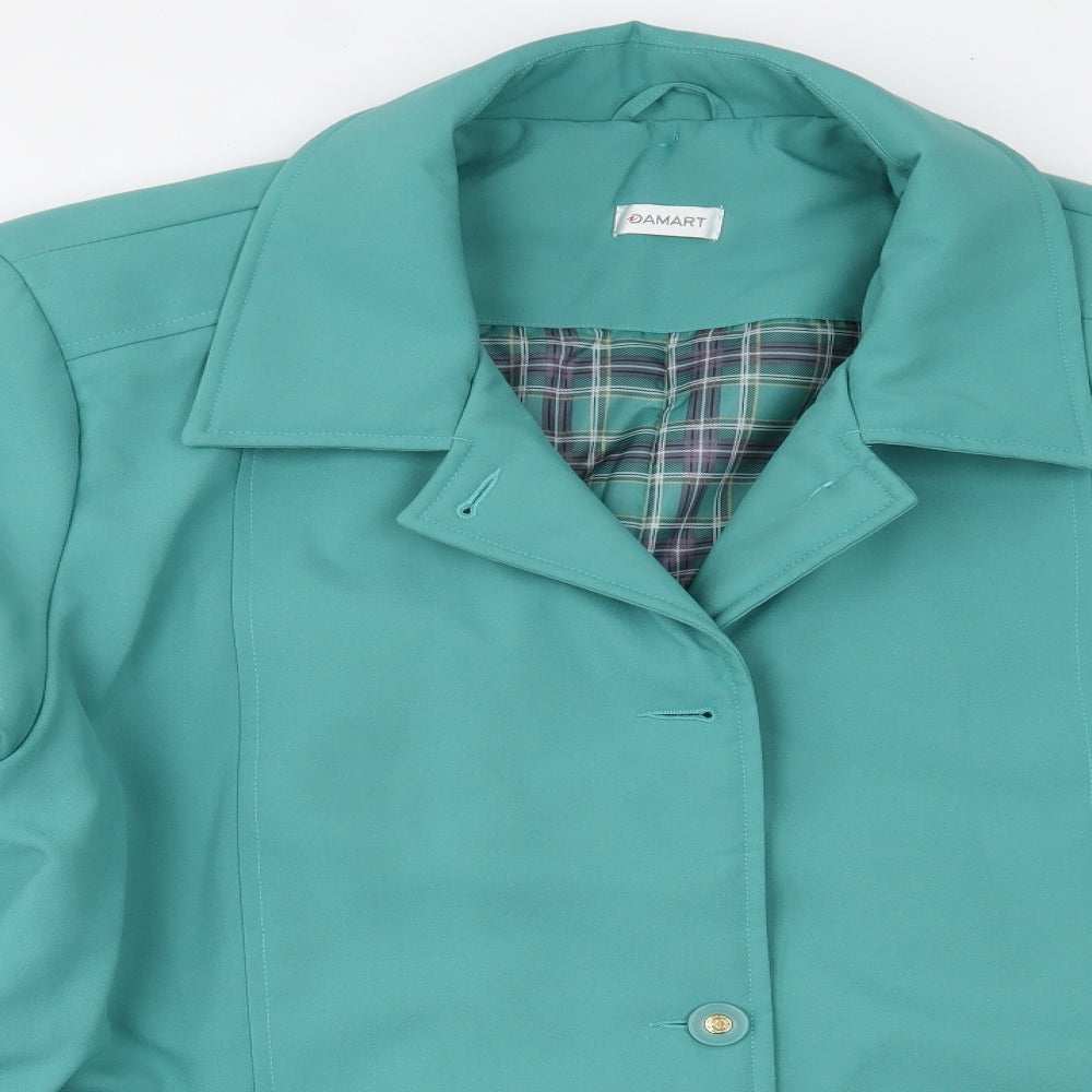 Damart Womens Green   Overcoat Coat Size 26