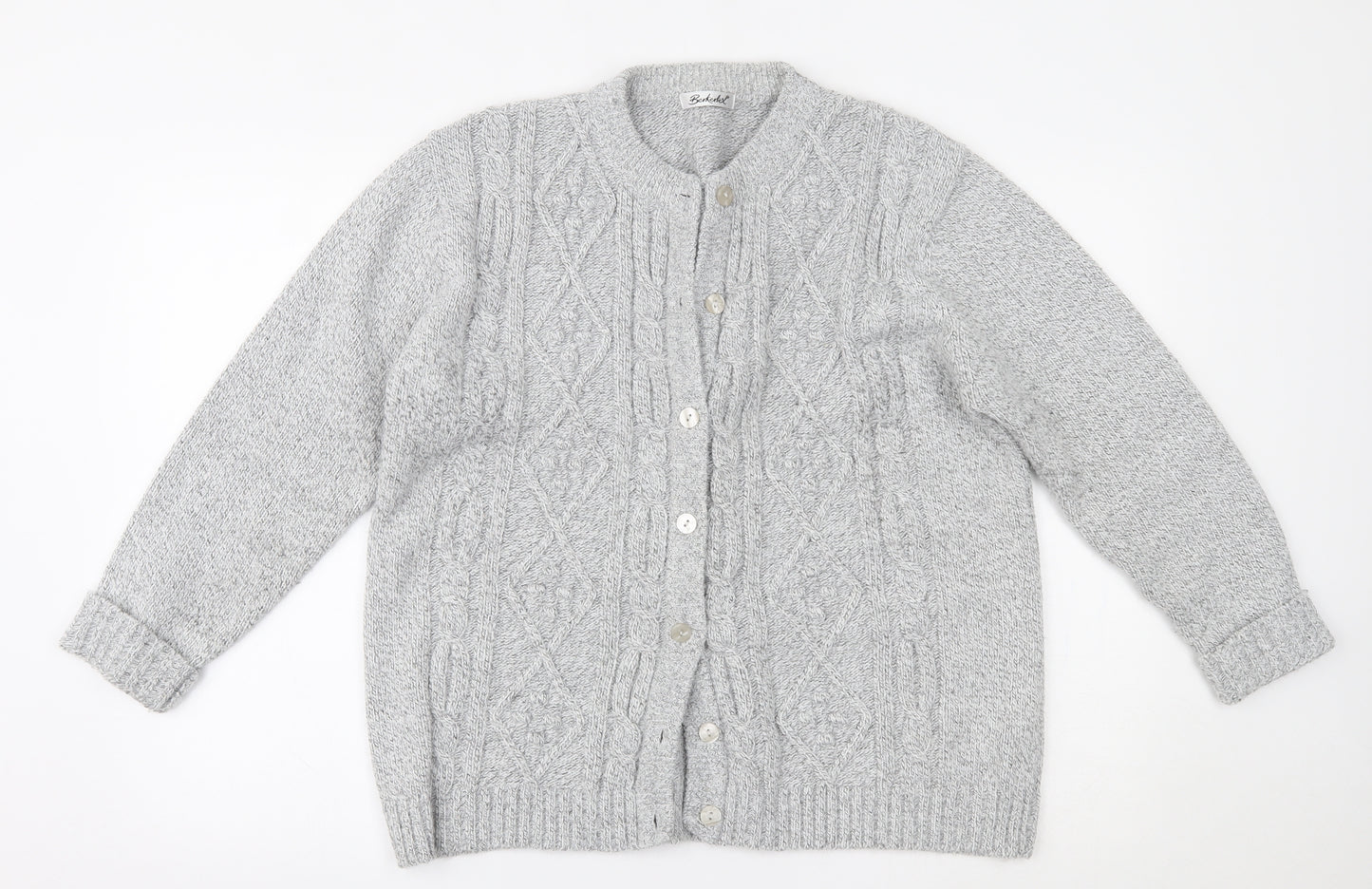 Berkertex Womens Grey   Cardigan Jumper Size 18