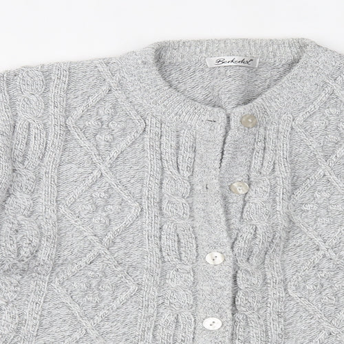Berkertex Womens Grey   Cardigan Jumper Size 18