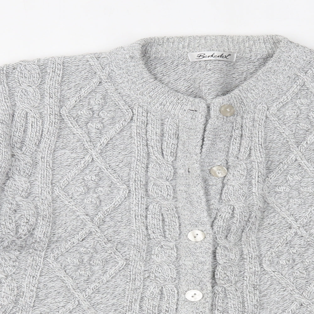 Berkertex Womens Grey   Cardigan Jumper Size 18