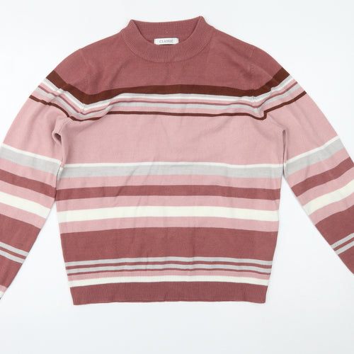 Marks and Spencer Womens Pink Striped  Basic Blouse Size 12