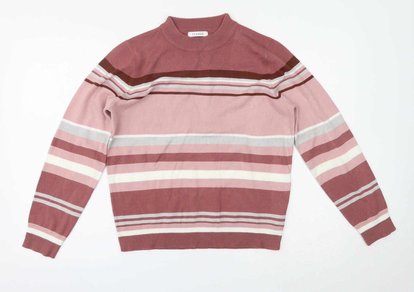 Marks and Spencer Womens Pink Striped  Basic Blouse Size 12