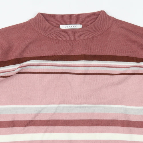 Marks and Spencer Womens Pink Striped  Basic Blouse Size 12