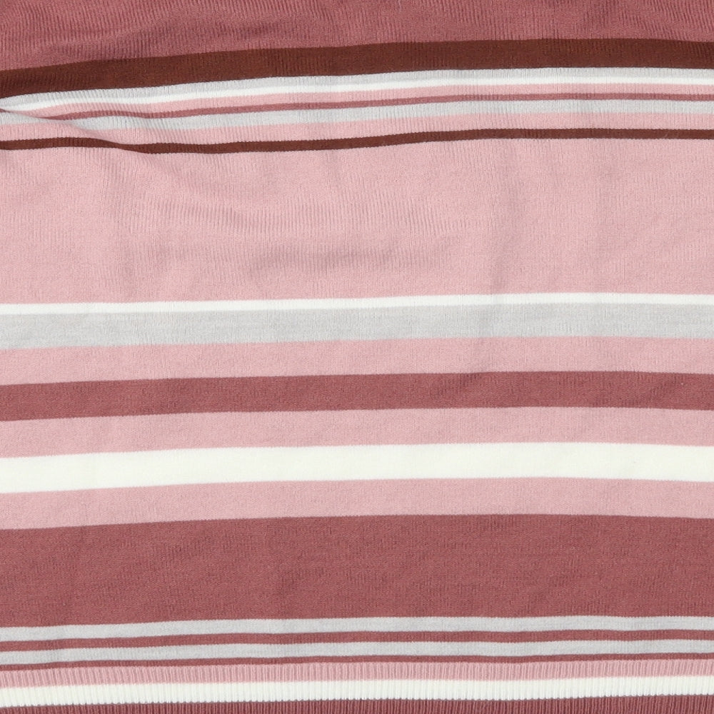 Marks and Spencer Womens Pink Striped  Basic Blouse Size 12