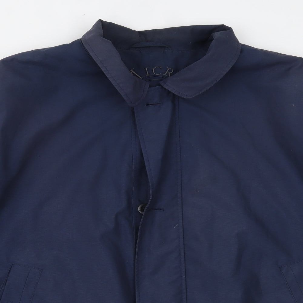 Frank Eden Mens Blue   Overcoat Coat Size 48