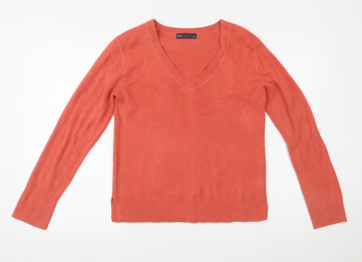 Marks and Spencer Womens Orange   Pullover Jumper Size 10