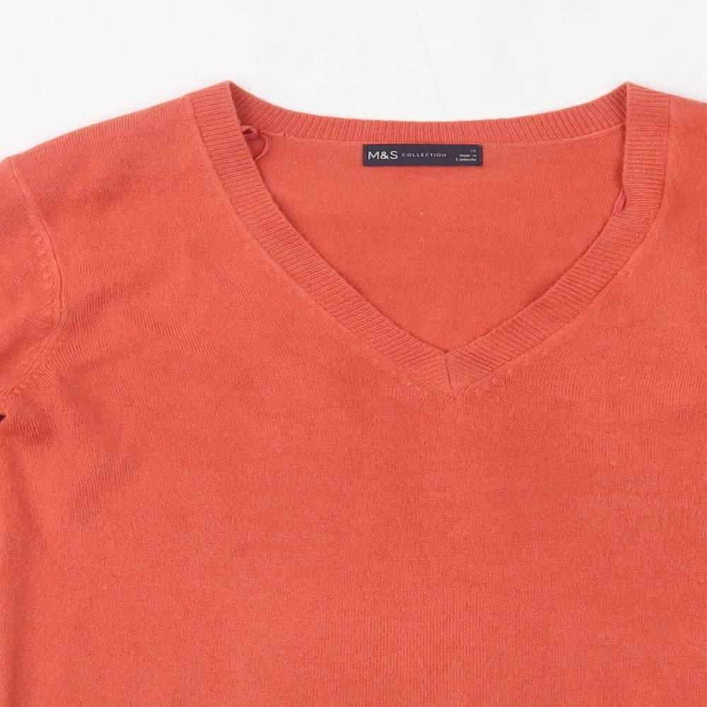 Marks and Spencer Womens Orange   Pullover Jumper Size 10