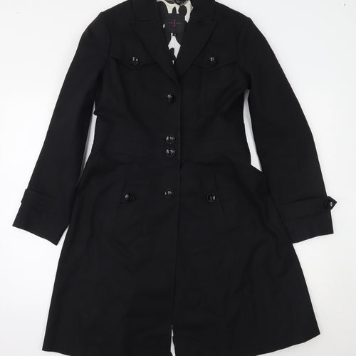 Jasper Conran Womens Black   Trench Coat Coat Size 12