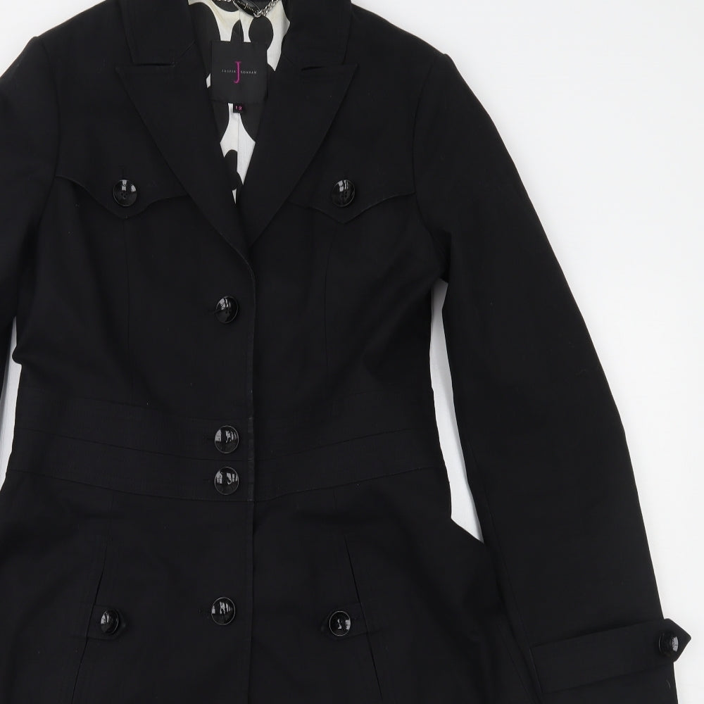 Jasper Conran Womens Black   Trench Coat Coat Size 12