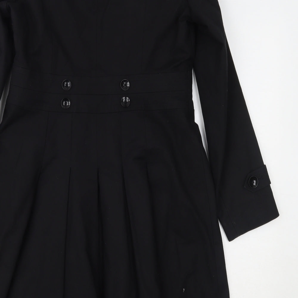 Jasper Conran Womens Black   Trench Coat Coat Size 12