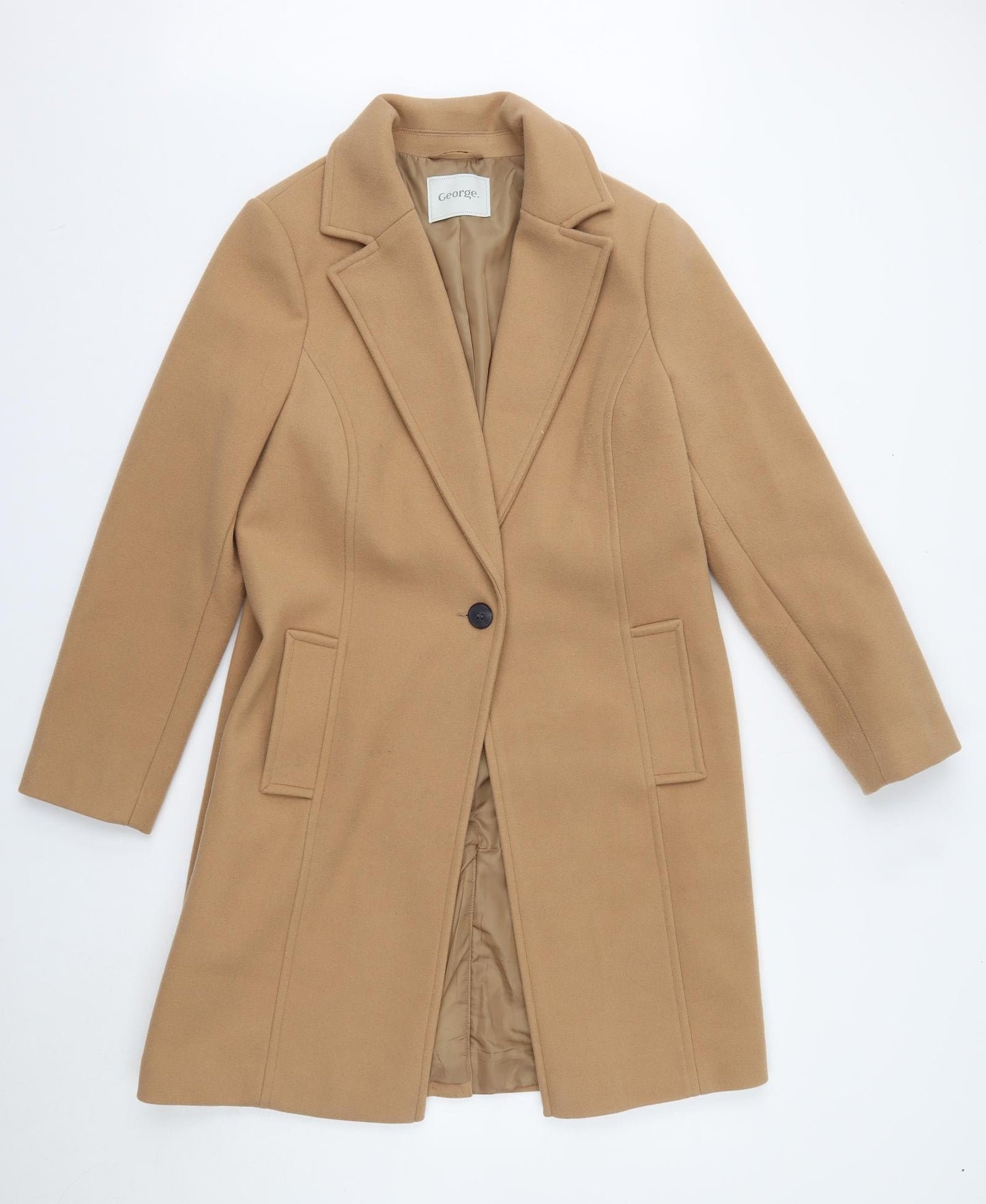 George Womens Beige   Trench Coat Coat Size 12