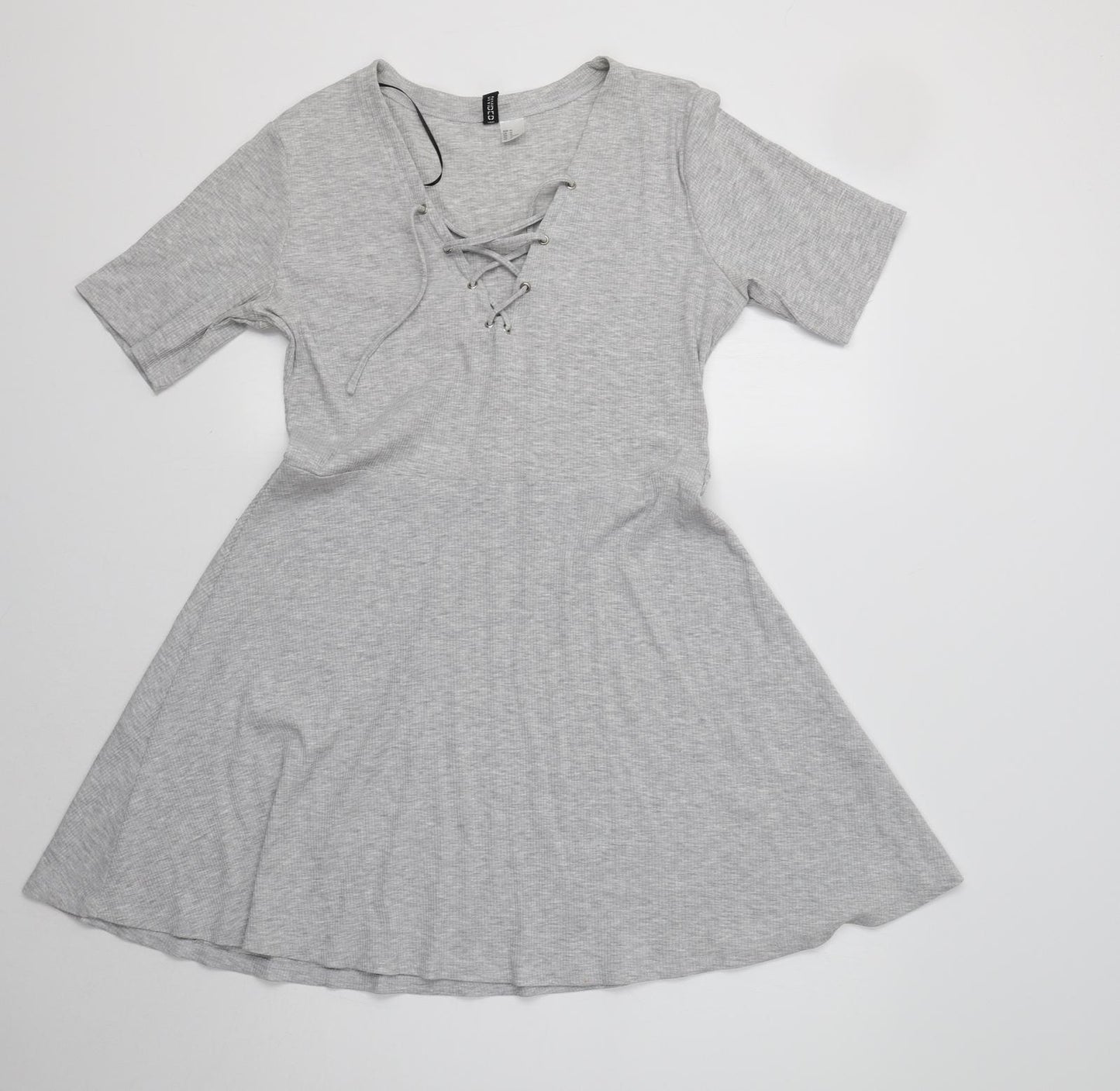 H&M Womens Grey   Fit & Flare  Size 16