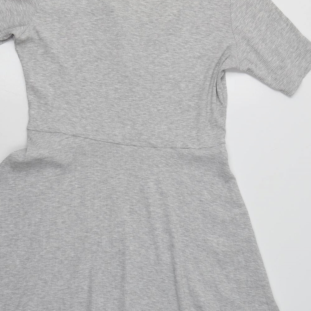 H&M Womens Grey   Fit & Flare  Size 16
