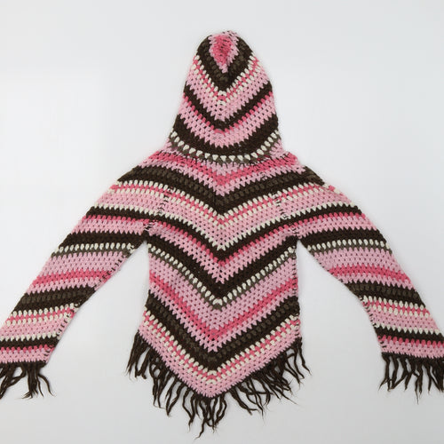 H&M Girls Pink Striped  Pullover Jumper Size 13 Years