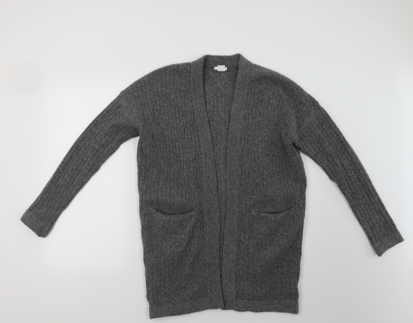 H&M< Womens Grey   Cardigan Jumper Size XS