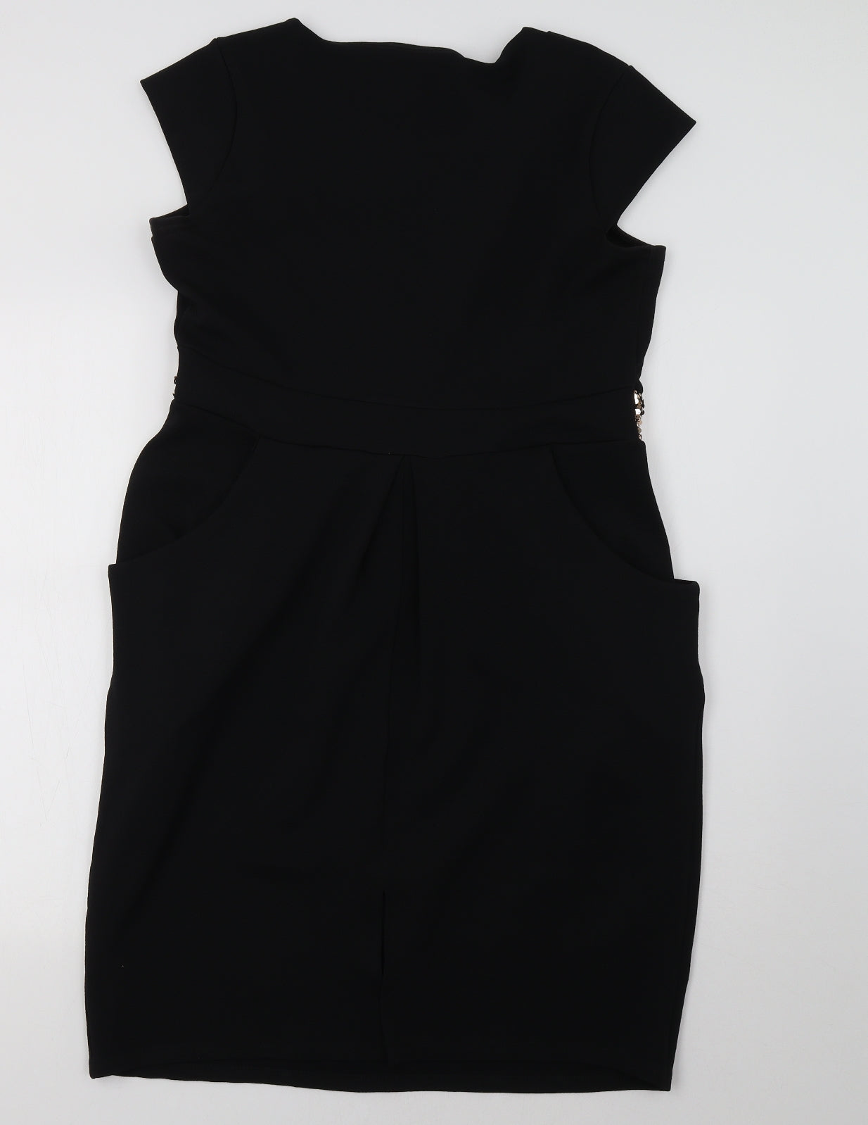 Fever Fish Womens Black   Pencil Dress  Size 16
