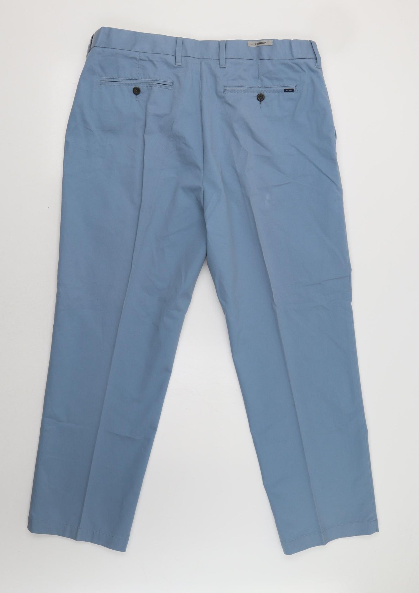 M&S Mens Blue   Chino Trousers Size 38 L29 in