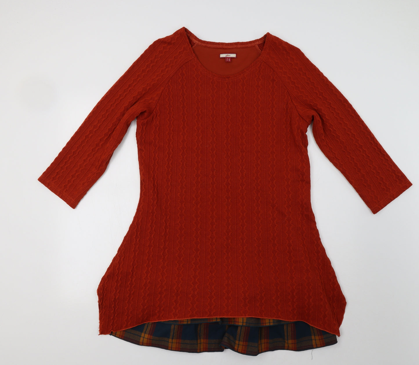 Joe Browns Womens Orange Check  Jumper Dress  Size 14