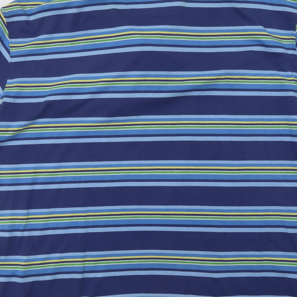 Boden Mens Blue Striped   Polo Size XL