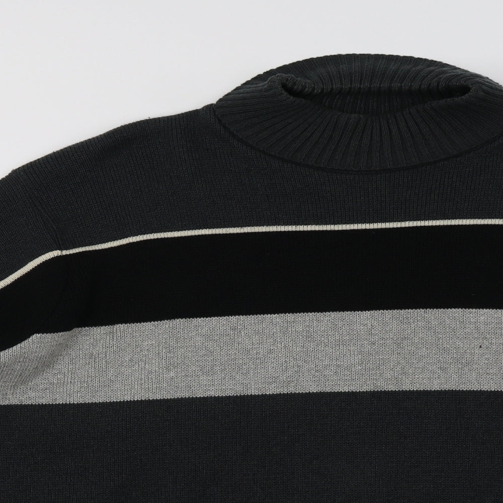 Burton Mens Grey Striped  Pullover Jumper Size 2XL