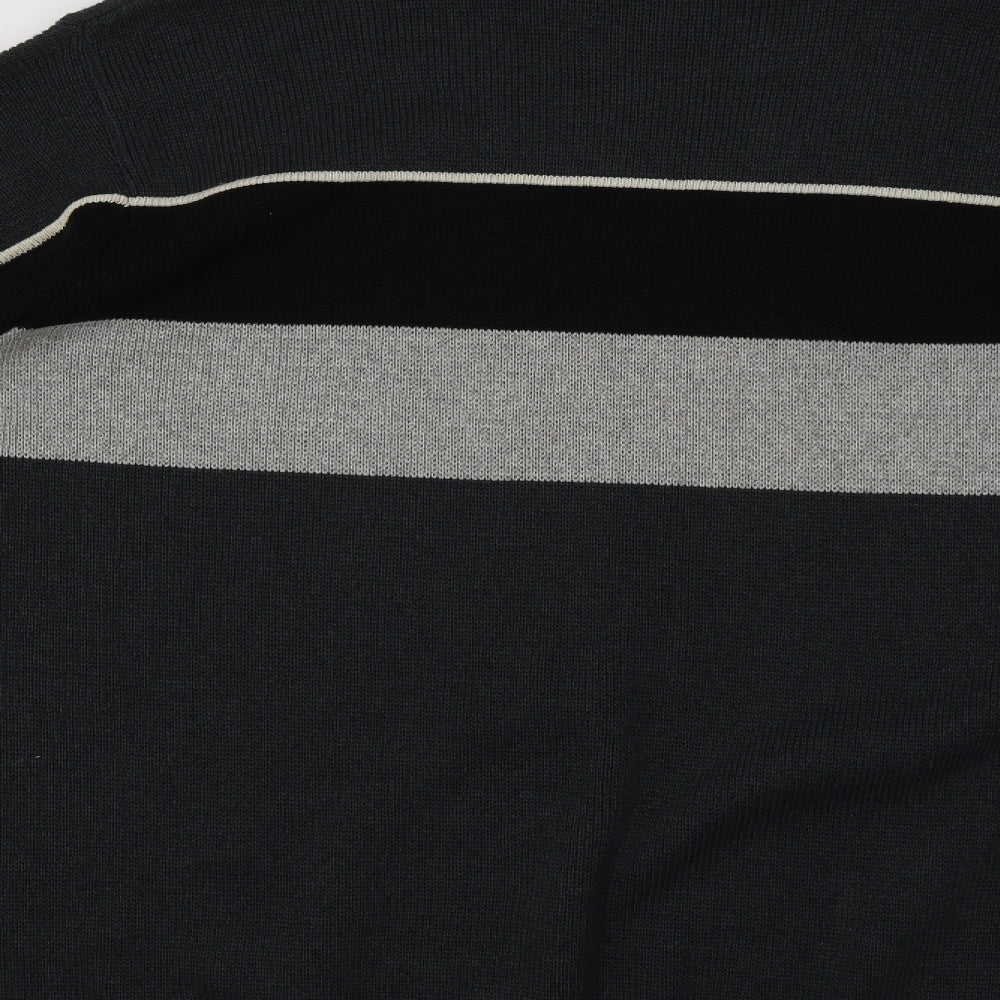Burton Mens Grey Striped  Pullover Jumper Size 2XL