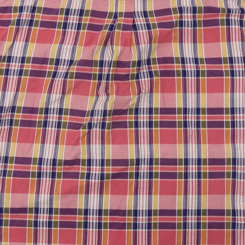 Cotton Traders Mens Pink Check   Button-Up Size 3XL