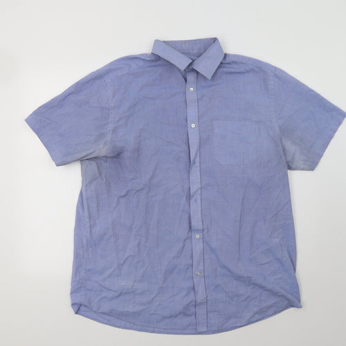 Debenhams Mens Blue Check   Dress Shirt Size 17.5
