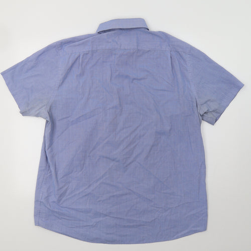Debenhams Mens Blue Check   Dress Shirt Size 17.5