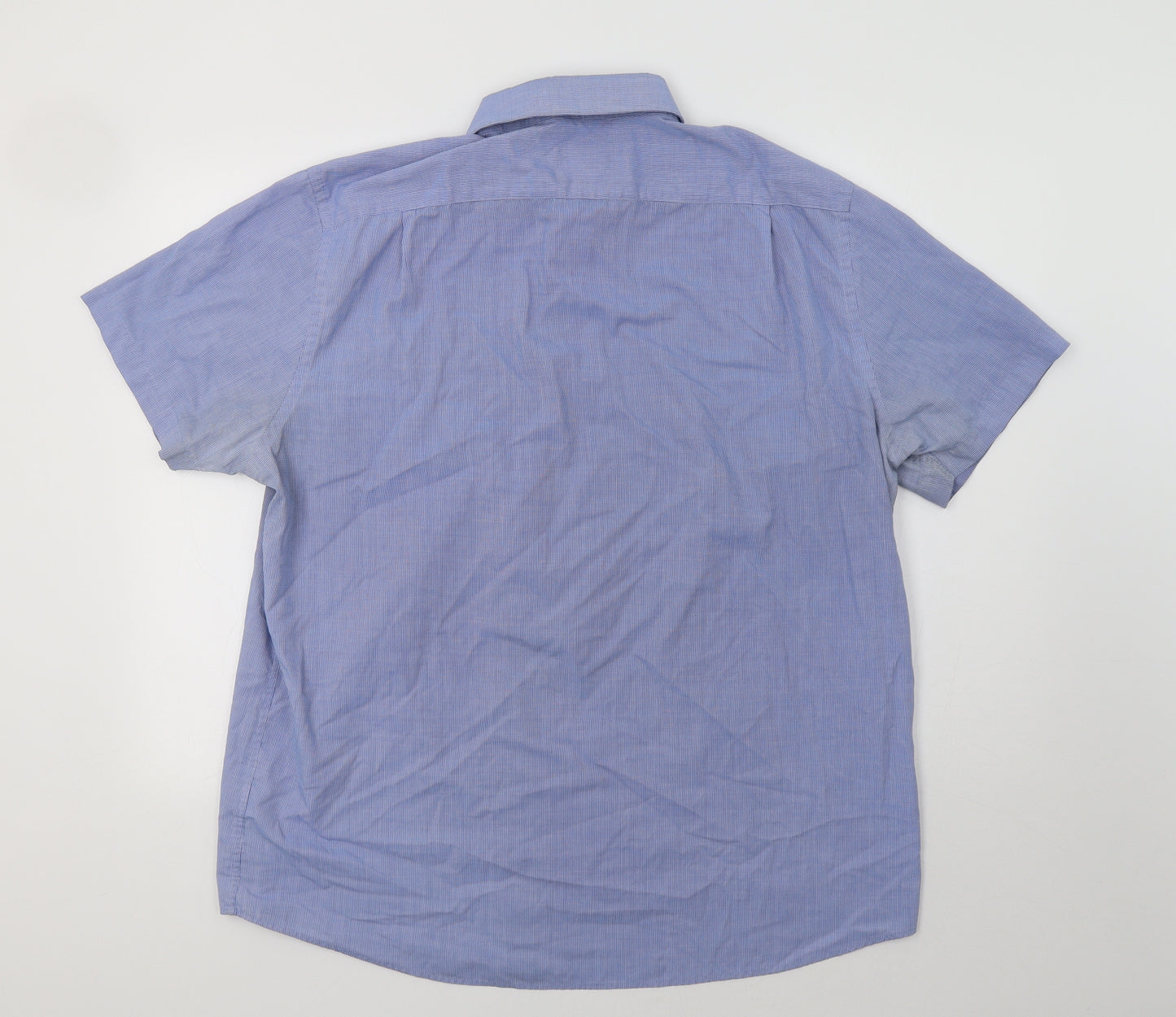 Debenhams Mens Blue Check   Dress Shirt Size 17.5