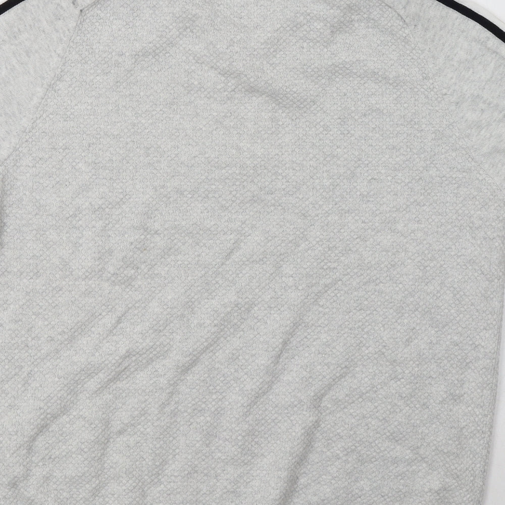 NEXT Mens Grey Striped   Polo Size L