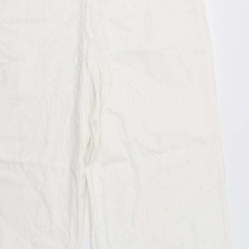 Look Womens White   Trousers  Size 16 L27 in