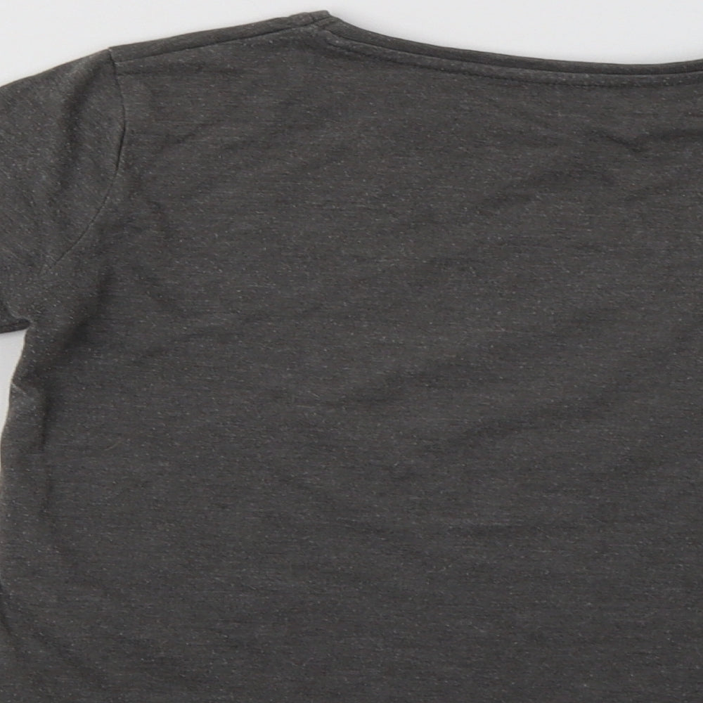 Primark Girls Grey   Basic T-Shirt Size 7-8 Years  - Swan