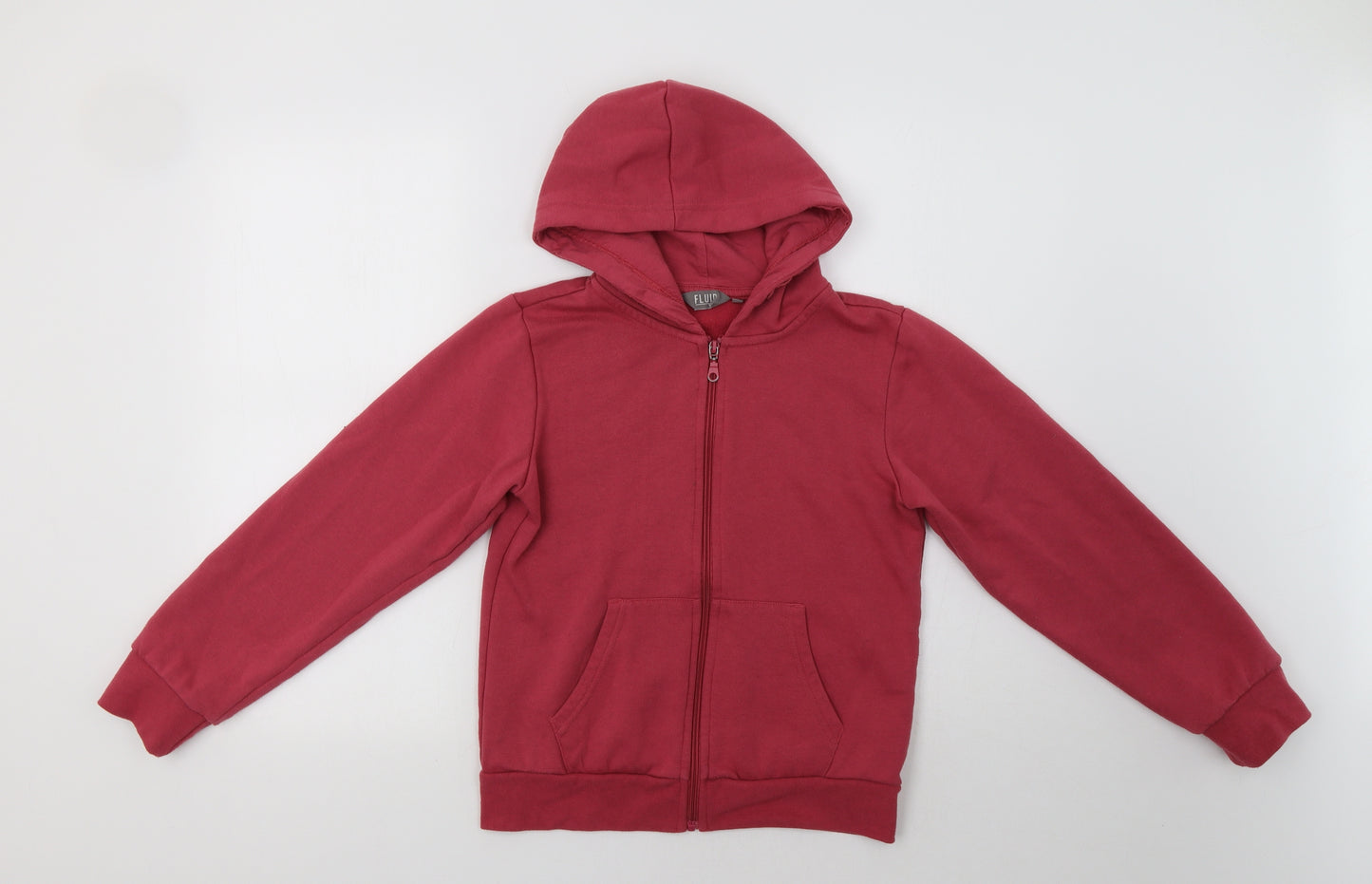 Fluid Girls Pink   Full Zip Hoodie Size 13 Years